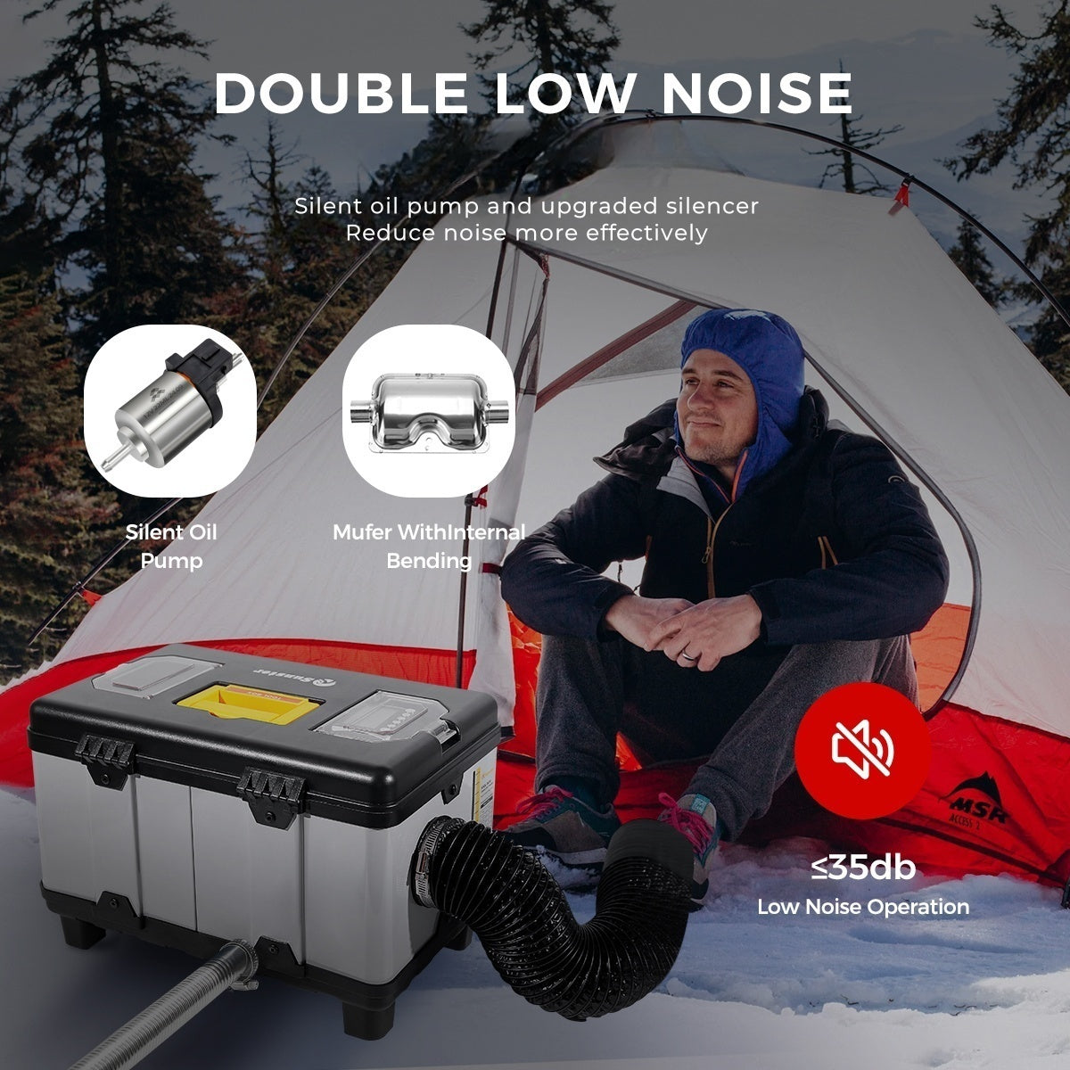 Sunster TB10PRO Diesel Heater 8KW 12/24V 110-240V With CO Alarm, ToolBox Bluetooth Upgrade Version