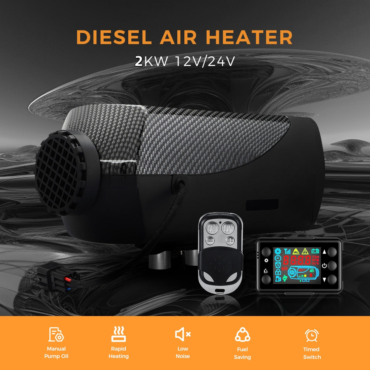 Sunster A2013S Diesel Heater 2KW 12/24V, Traditional Classic Version