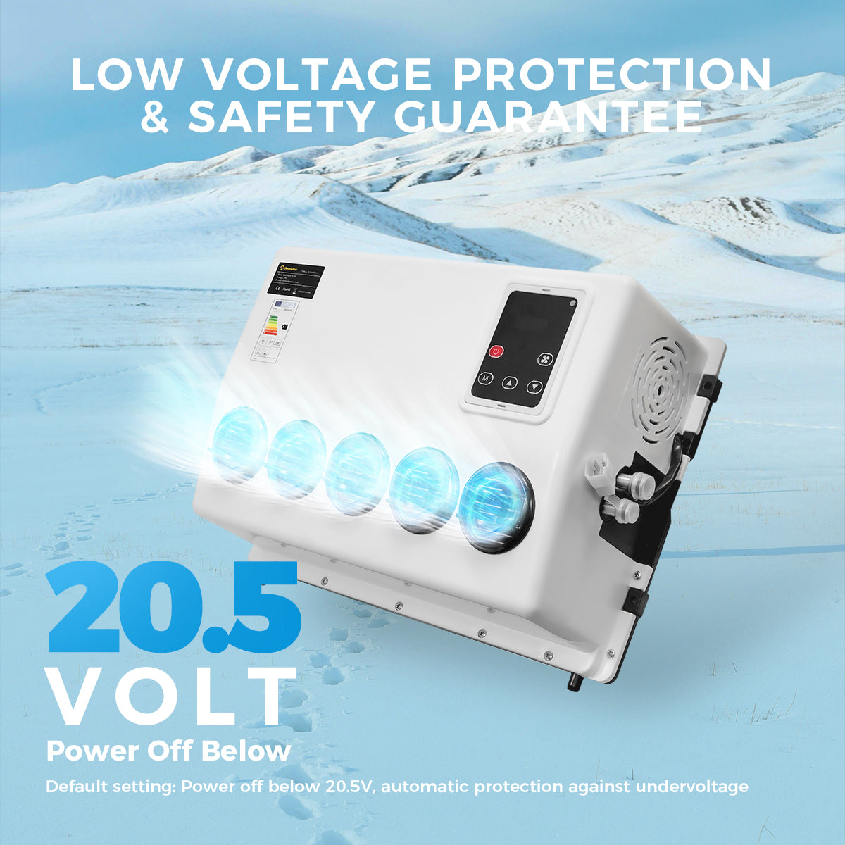 Sunster S-AC3 RV Air Conditioner 12V/24V Efficient Cooling