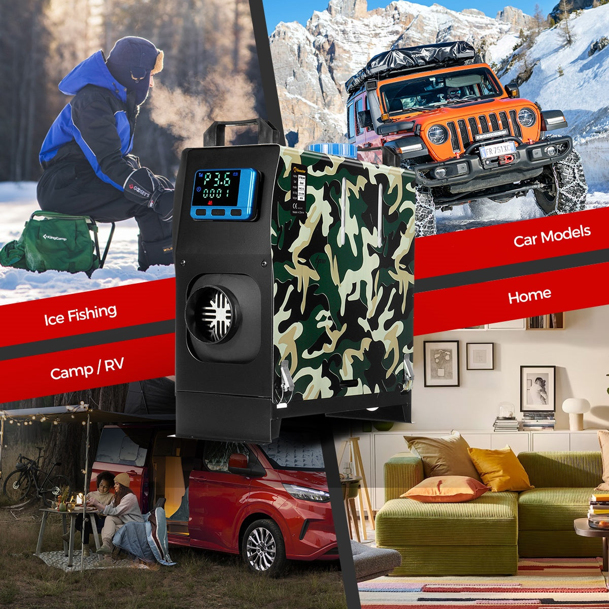 Sunster A2019V Diesel Heater 8KW 12V, All in One Classic Version