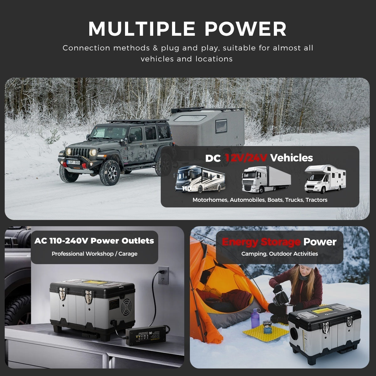 Sunster TB10 Diesel Heater 8KW 12/24V 110-240V, ToolBox Bluetooth Upgrade Version