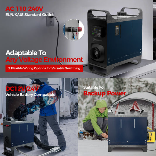 Sunster A2302BL Diesel Heater 8KW 12/24V 110-240V, All In One Bluetooth Version