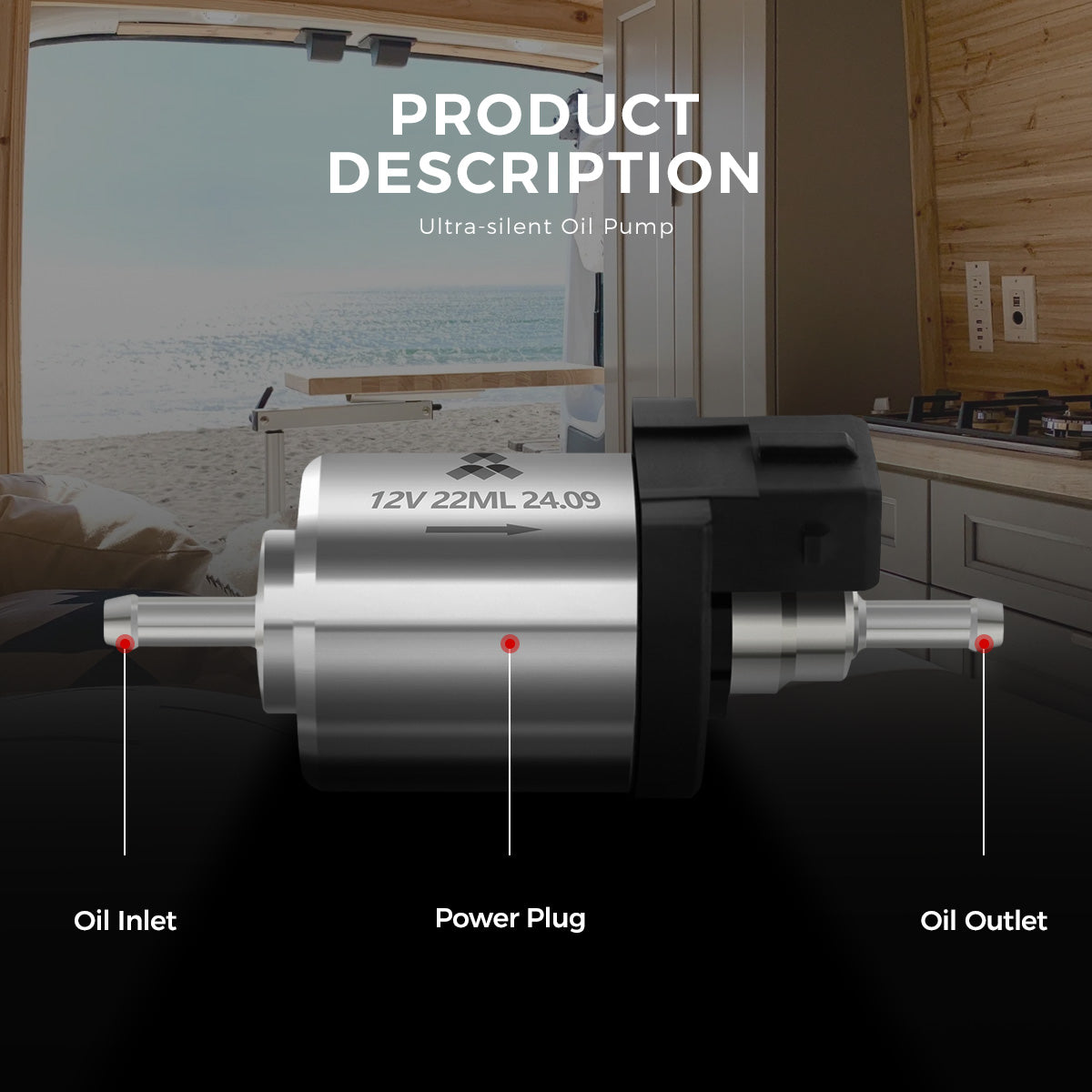 A220 18.5/22ML Ultra-Low Noise Fuel Pump 12V