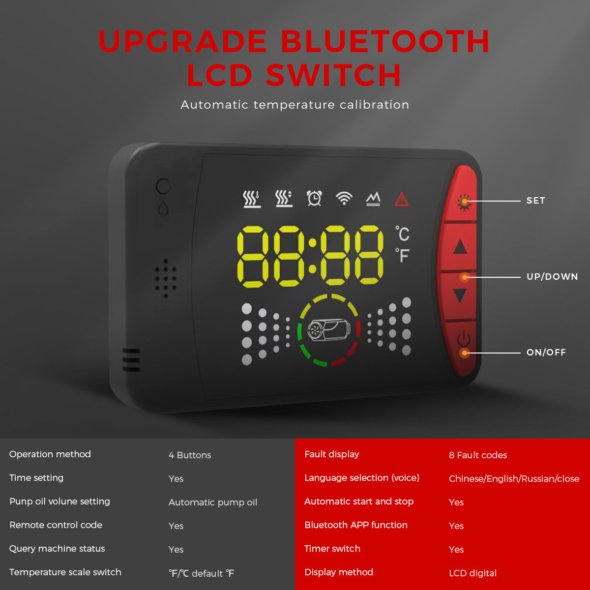 Sunster A2105L Diesel Heater 2KW 12/24V, Traditional Bluetooth Version