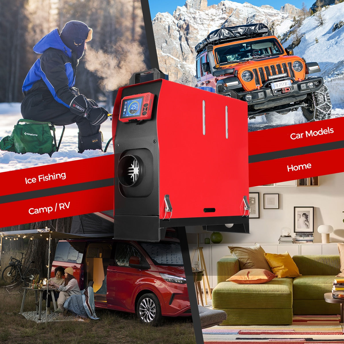 Sunster A2171V Diesel Heater 8KW 12V, All in One Classic Version