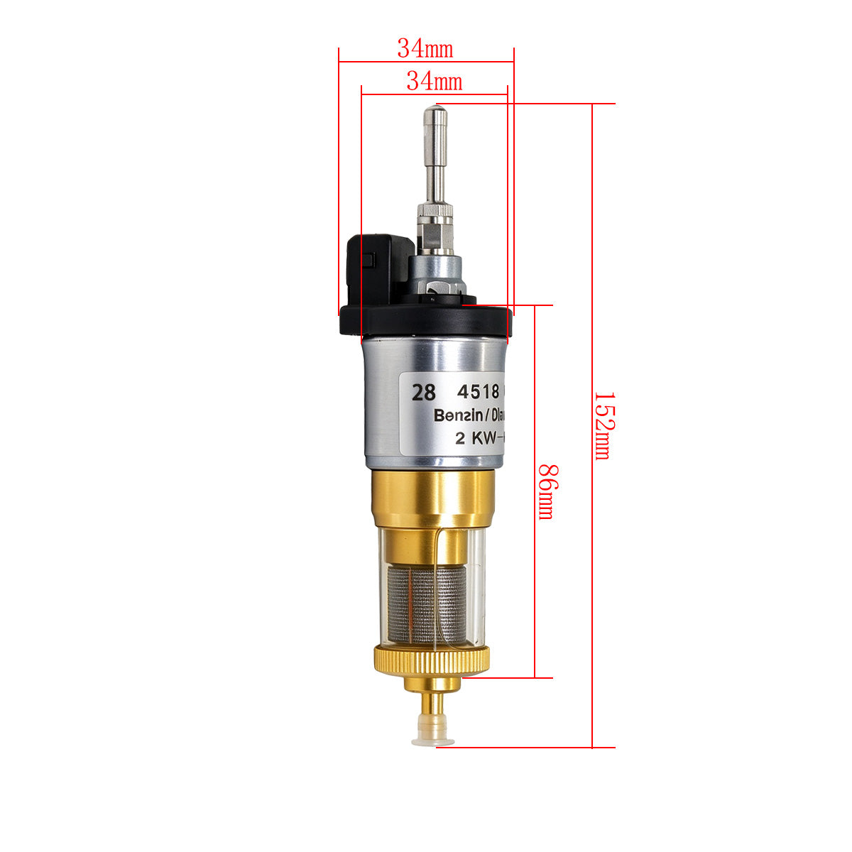 12/24V-22/28ML Fuel Pump With Filter For 2KW-8KW For Eberspacher Air Diesel Parking Oil Pump