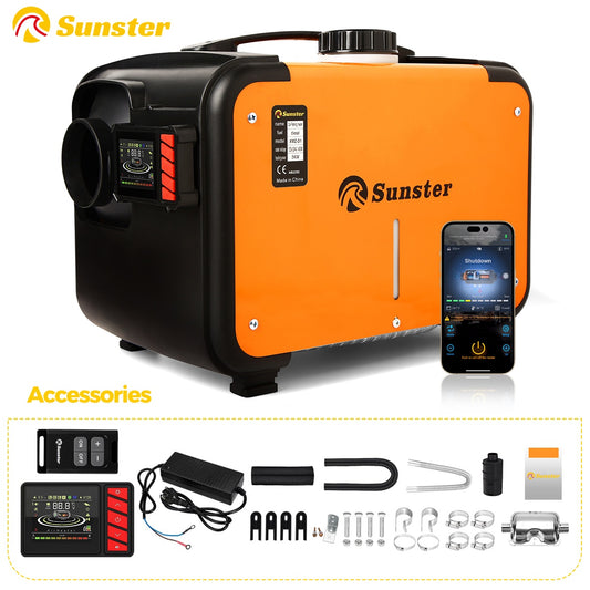 Sunster A2309H Diesel Heater 8KW 12/24V 110-240V, All In One Bluetooth Version