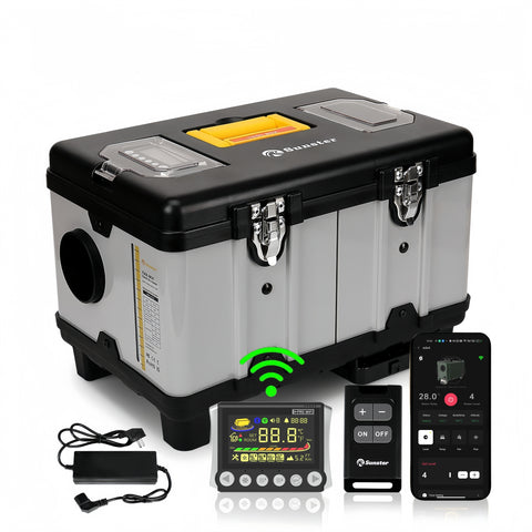 Sunster TB10 Diesel Heater 8KW 12/24V 110-240V, ToolBox WIFI Bluetooth Upgrade Version