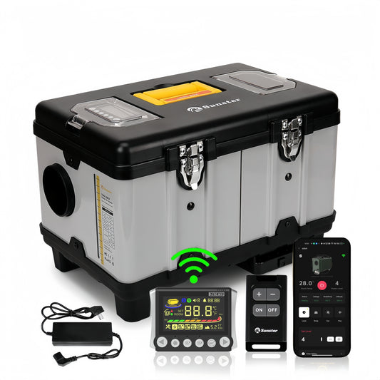 Sunster TB10 Diesel Heater 8KW 12/24V 110-240V, ToolBox WIFI Bluetooth Upgrade Version (Pre-order Sale)