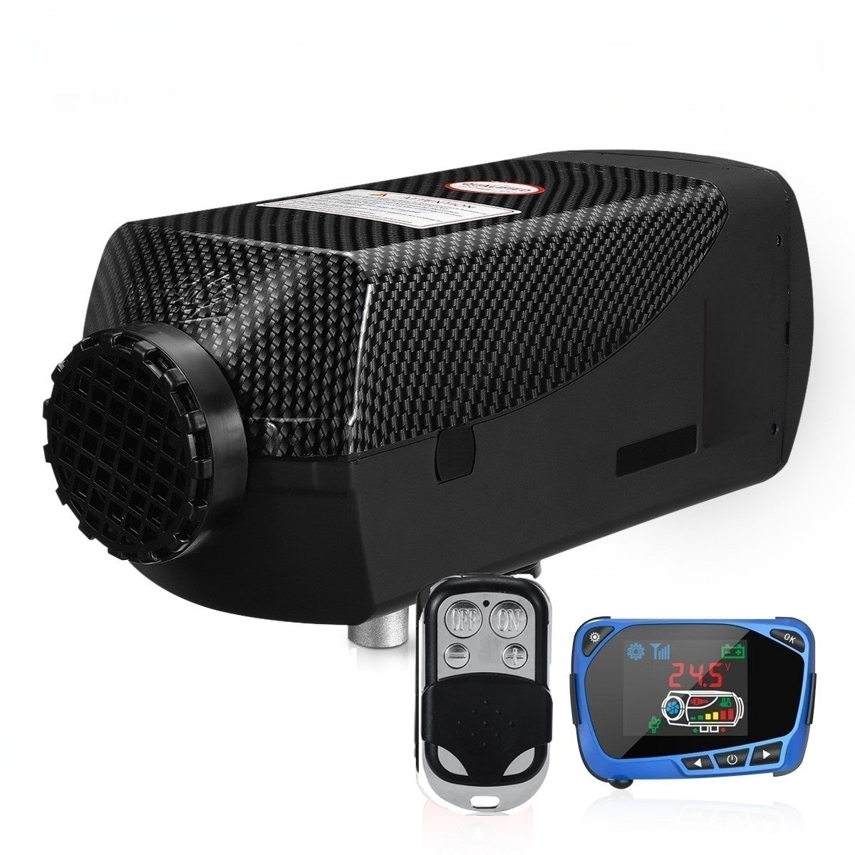 8KW 12V Split Diesel Air Heater Blue LCD Basic Remote For Camper Van