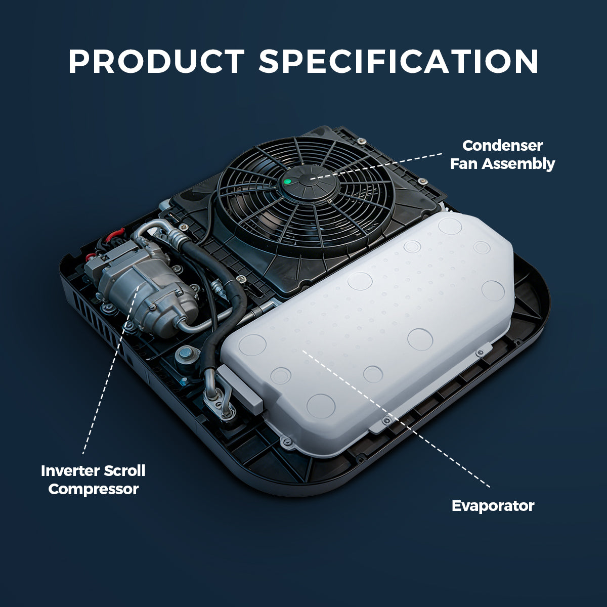Sunster RV Roof Air Conditioner 12V/24V Efficient Cooling DDK-KTD1