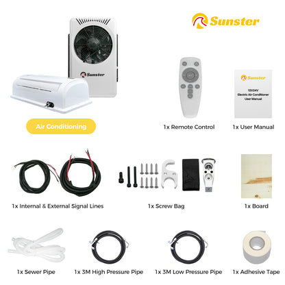 Sunster S-AC4 RV Air Conditioner 12V/24V Efficient Cooling