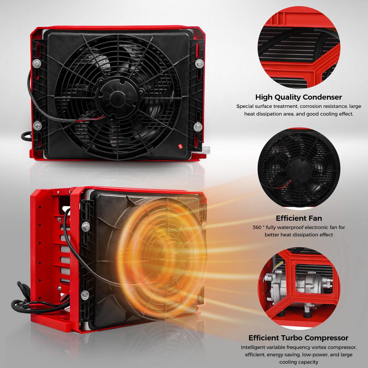 Sunster S-AC1 RV Air Conditioner 12V/24V Efficient Cooling
