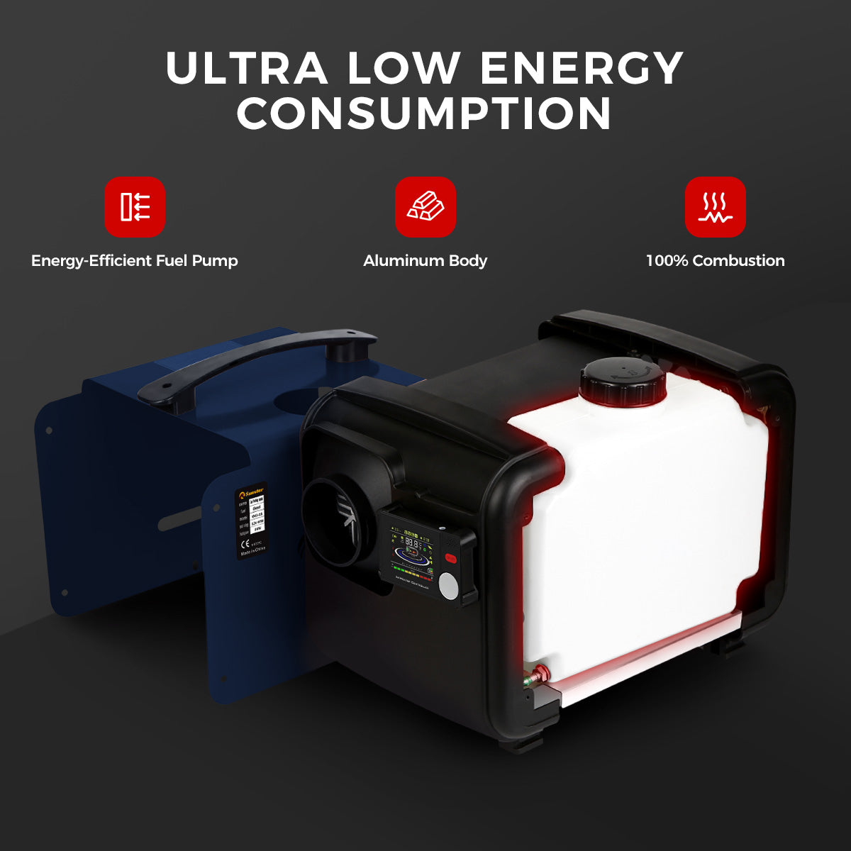 Sunster A2302BHP Diesel Heater 8KW 12/24V 110-240V, All In One Bluetooth Version