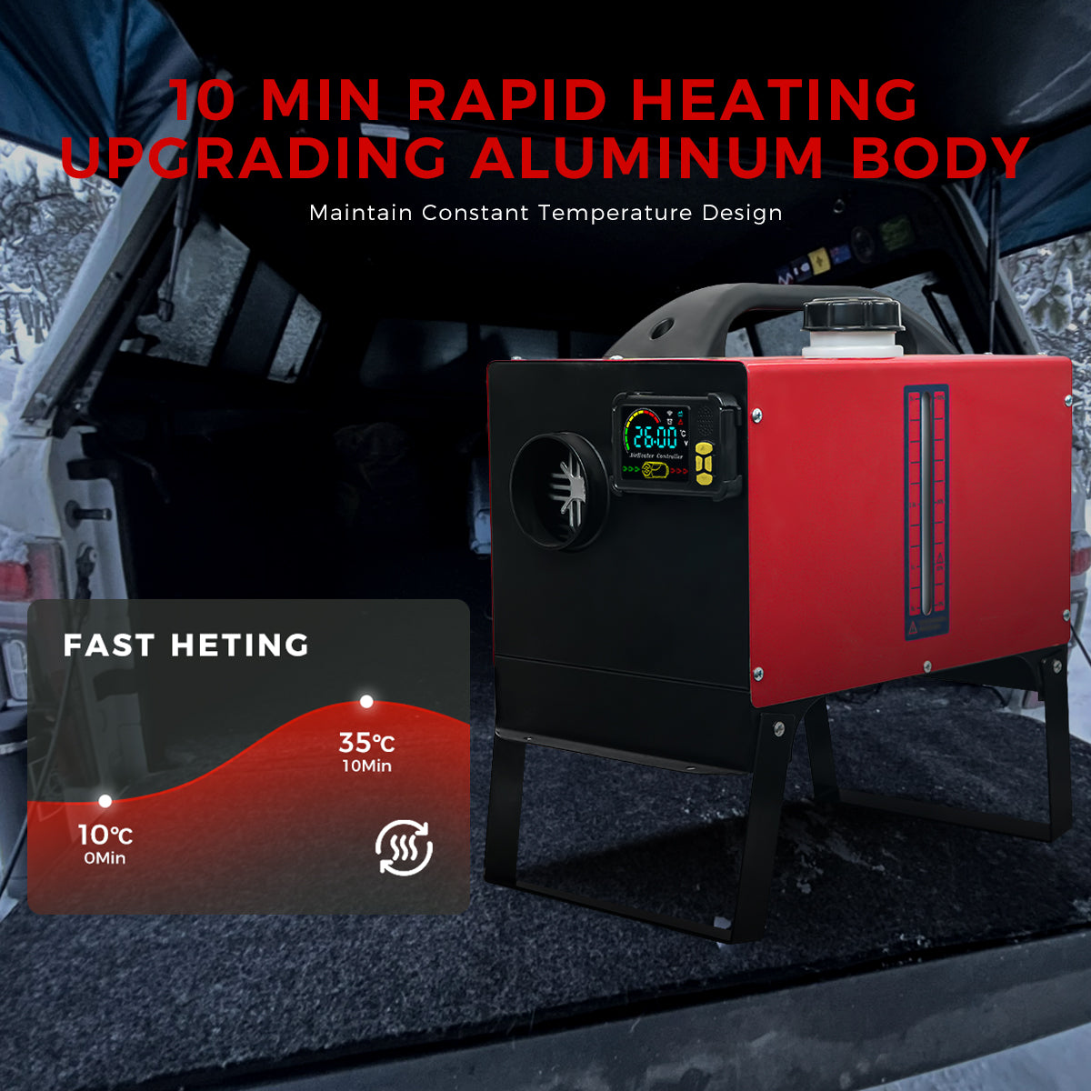 Sunster A2200BS Diesel Heater 8KW 12/24V 110-240V, All In One Bluetooth Version