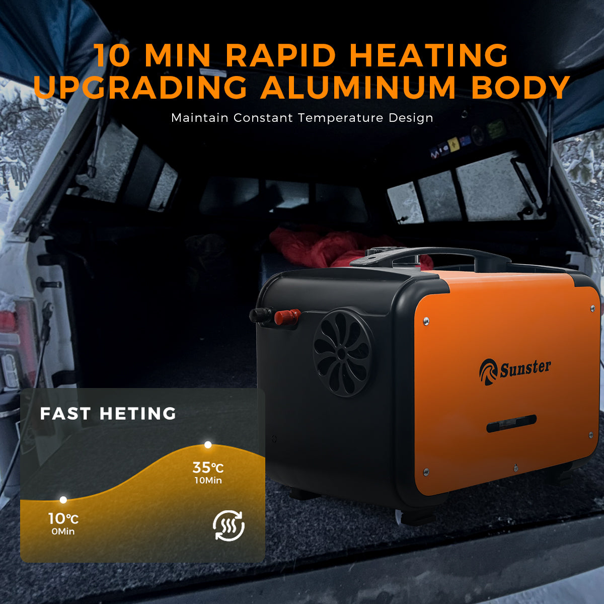 Sunster A2013H Diesel Heater 8KW 12/24V, All in One Classic Version