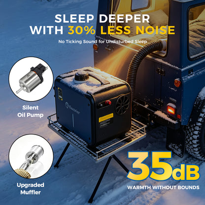 Sunster TP B2 Diesel Heater 8KW 12/24V 110-240V WiFi & Bluetooth, All-in-One with A2605 Panel & R2605 Remote