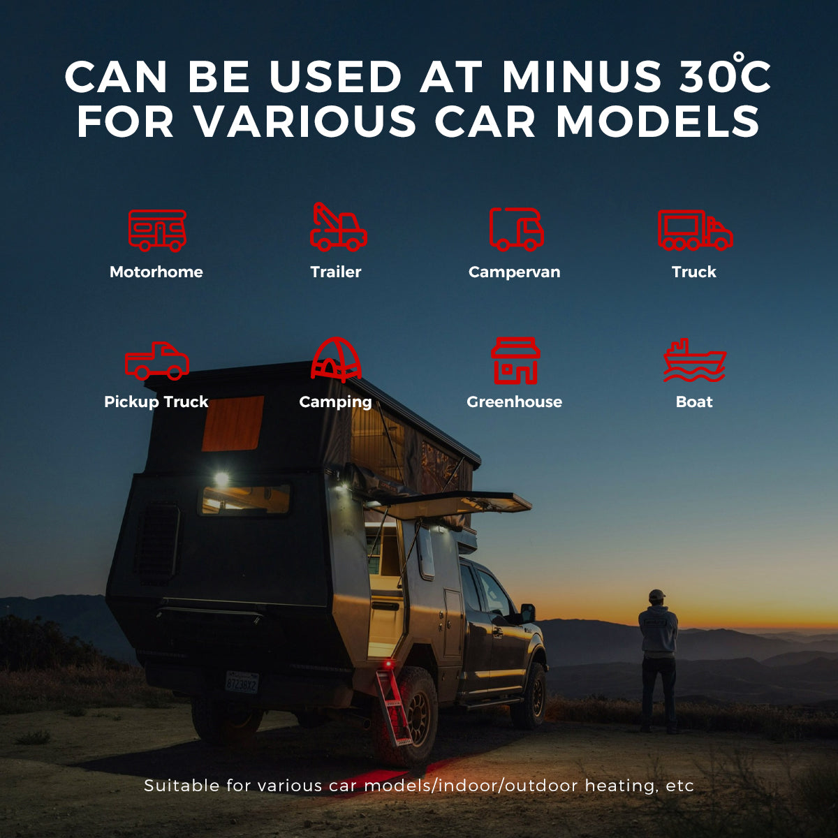 Sunster A2302BHP Diesel Heater 8KW 12/24V 110-240V, All In One Bluetooth Version