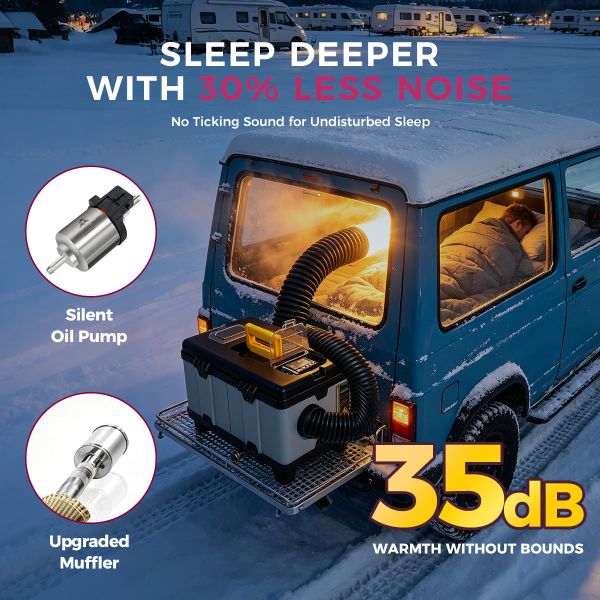 Sunster TB 10 2026 Version Diesel Heater 8KW 12/24V 110-240V, Portable ToolBox WIFI Bluetooth Upgrade Version with CO Alarm, for RV Truck Camper Van