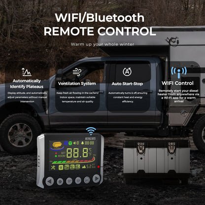 Sunster TB10Pro 8KW WiFi & Bluetooth Diesel Heater – 12V/24V/110-240V ToolBox Parking Heater with A2422