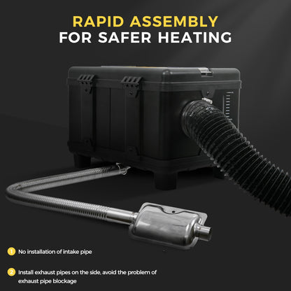 Sunster TB10 Diesel Heater 8KW 12/24V 110-240V, ToolBox Bluetooth Black Version