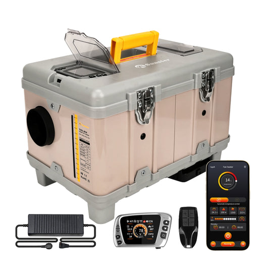 Sunster TB10 Diesel Heater 8KW 12V 110-240V, ToolBox Bluetooth Pink Version