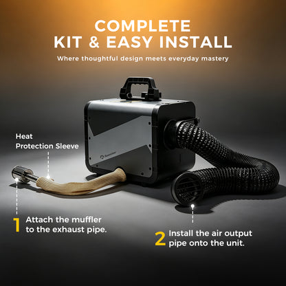 Sunster TP BW Diesel Heater 8KW 12/24V 110-240V All-in-One WiFi & Bluetooth with A2605 Panel & R2605 Remote
