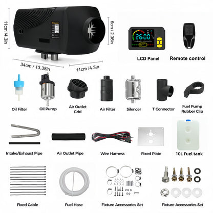 Sunster A2200BS Diesel Heater 8KW 12/24V, Traditional Bluetooth Version