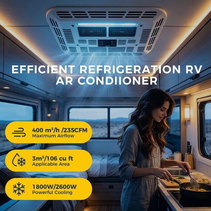Sunster 12V/24V RV Roof Air Conditioner, Smart APP & Remote Control Parking AC DDK-KTD2