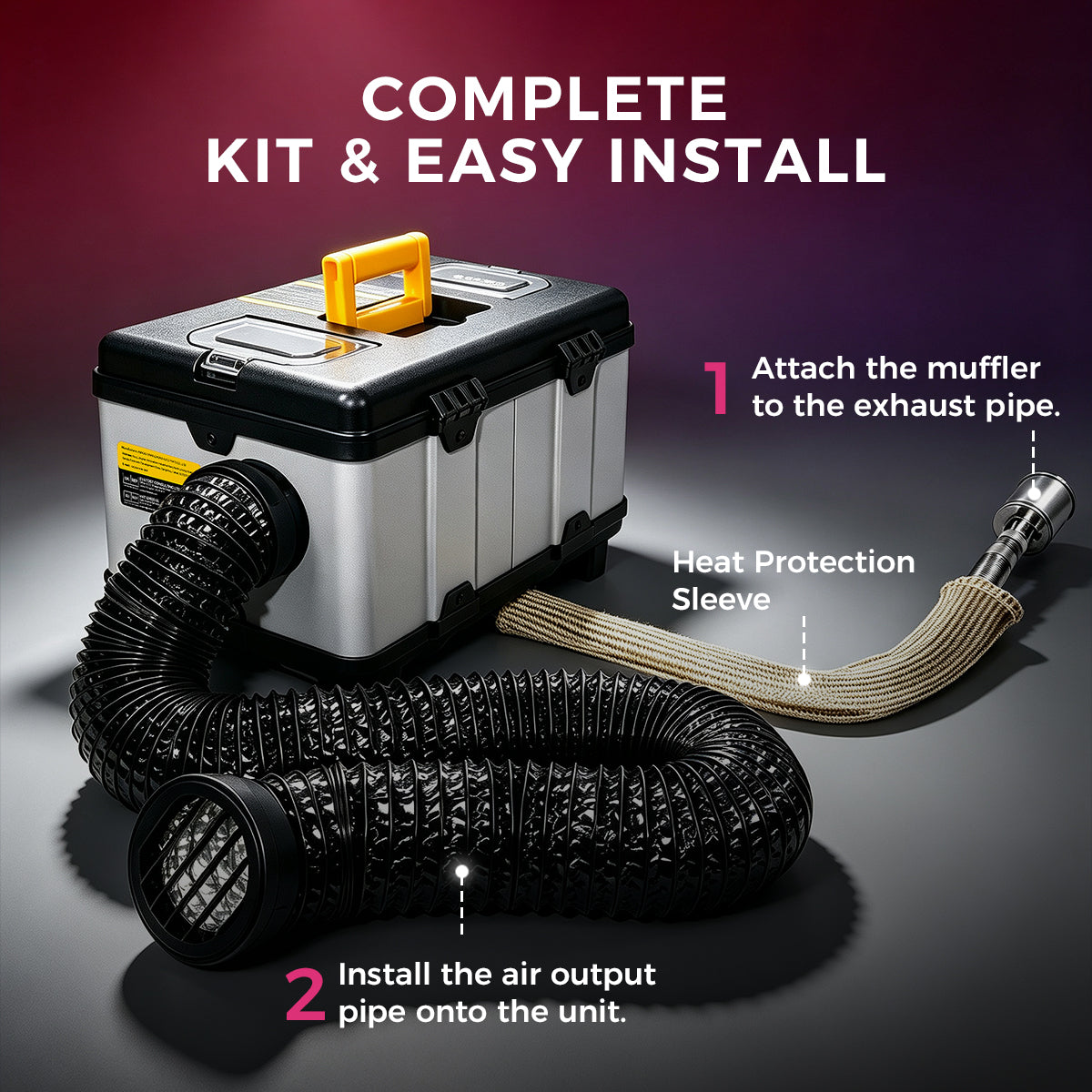 Sunster TB 10 2026 Version Diesel Heater 8KW 12/24V 110-240V, Portable ToolBox WIFI Bluetooth Upgrade Version with CO Alarm, for RV Truck Camper Van