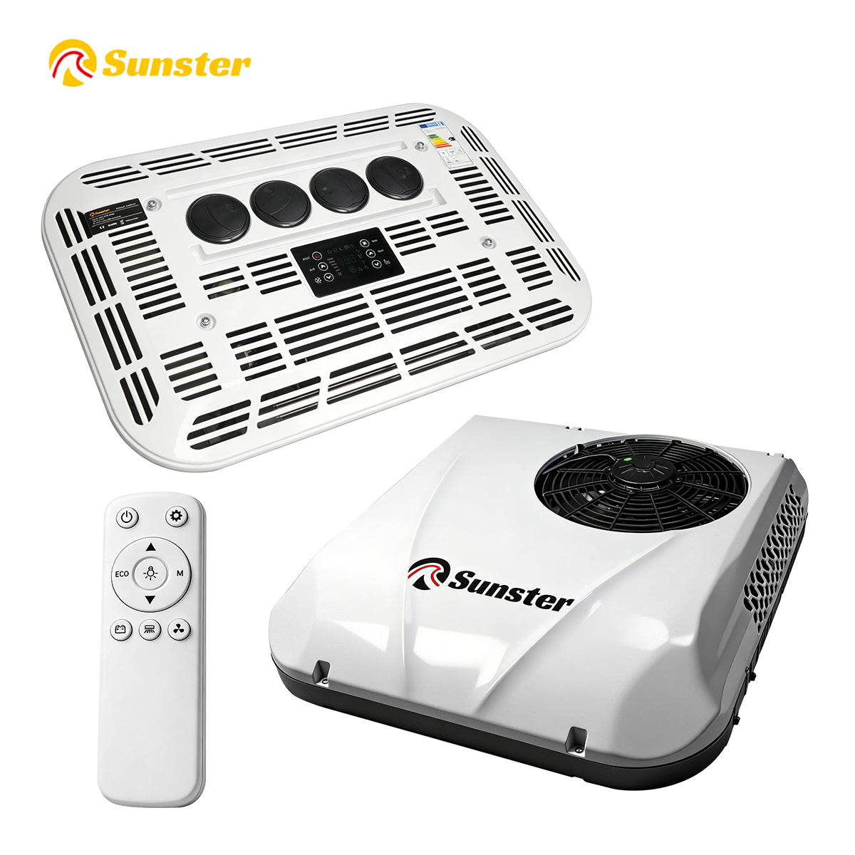 Sunster S-AX1 RV Air Conditioner 12V/24V Efficient Cooling