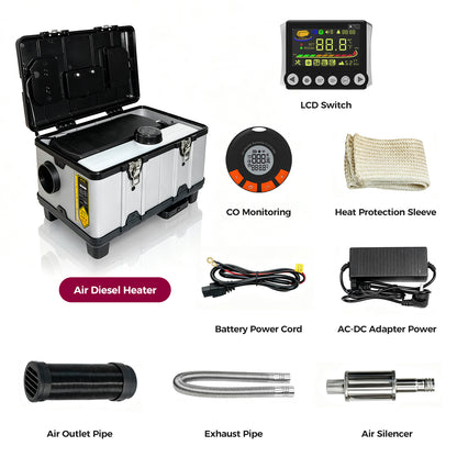 Sunster TB 10 2026 Version Diesel Heater 8KW 12/24V 110-240V, Portable ToolBox WIFI Bluetooth Upgrade Version with CO Alarm, for RV Truck Camper Van