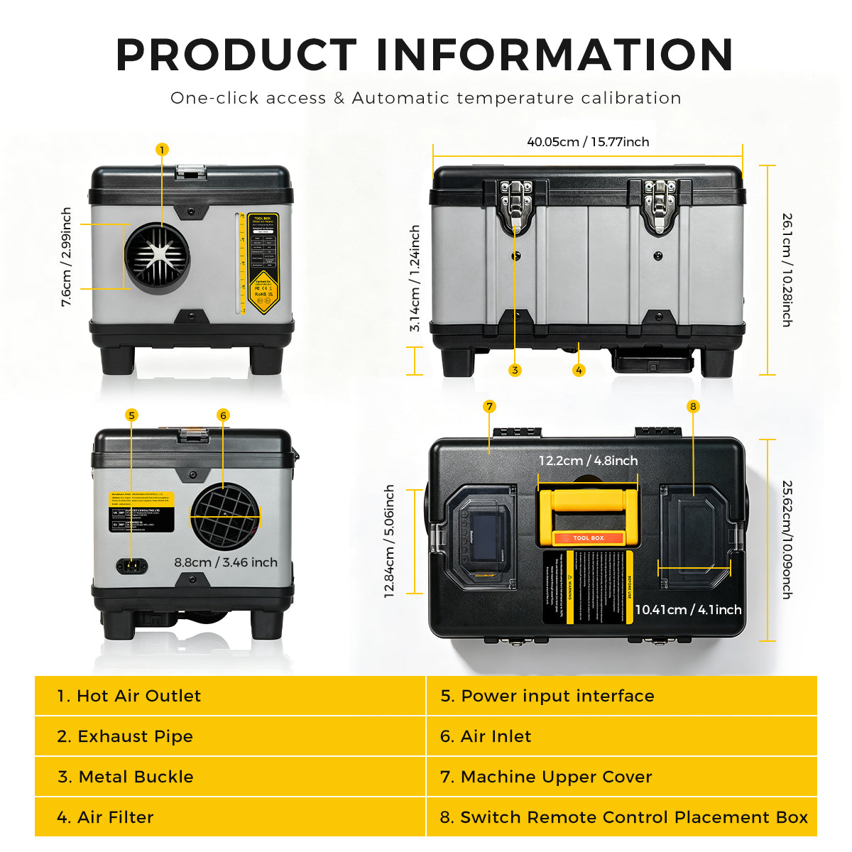 Sunster TB 10PRO Bluetooth Diesel Heater 8KW 12/24V 110-240V, Wireless Smart Remote with CO monitoring,2026 Version