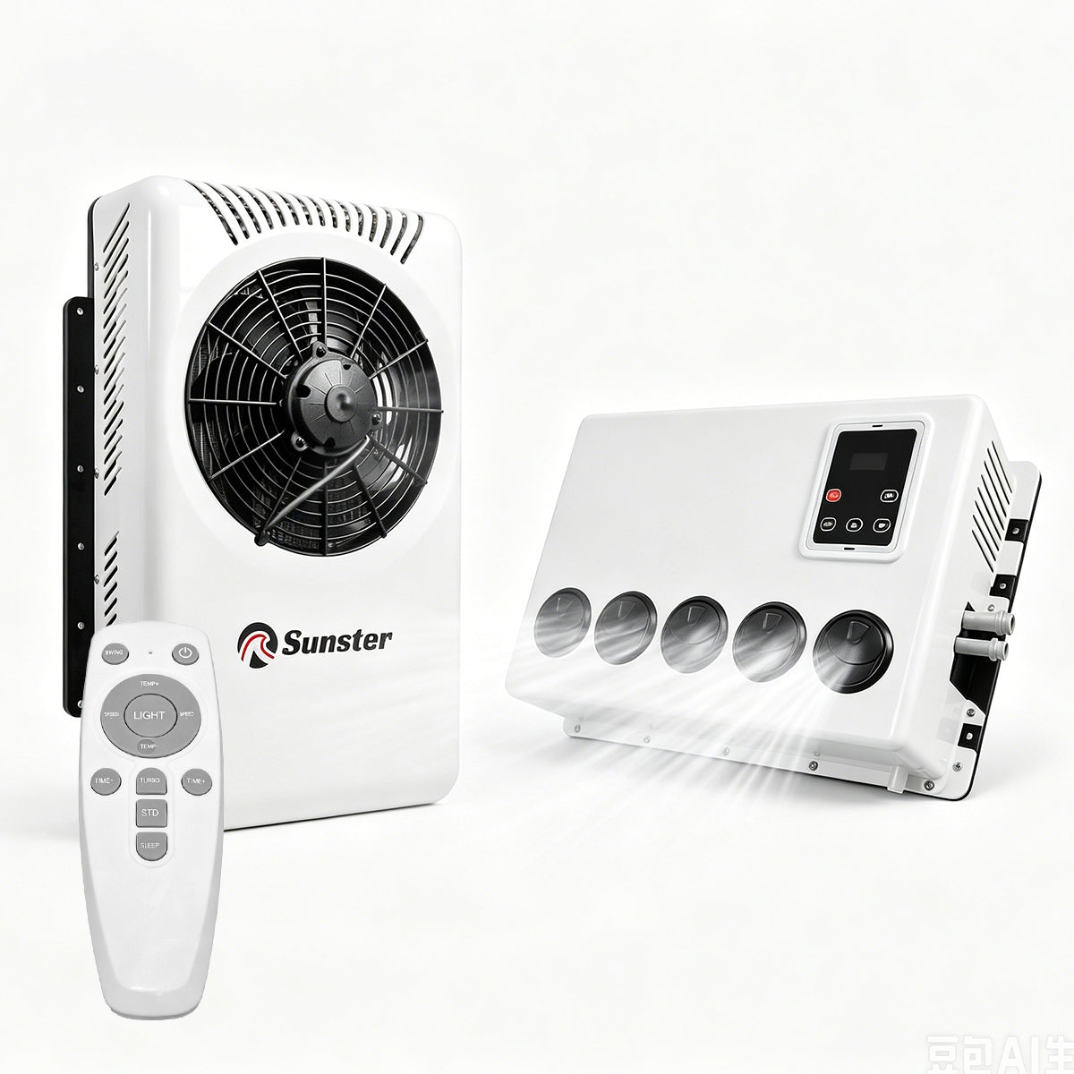 Sunster S-AC3 12V/24V Split-Type Parking Air Conditioner 12,000 BTU Efficient Cooling
