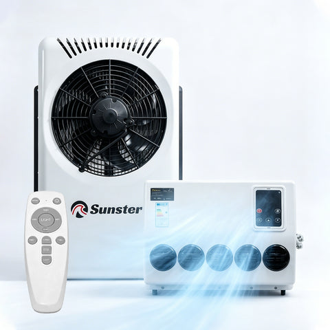 Sunster S-AC3 12V/24V Split-Type Parking Air Conditioner 12,000 BTU Efficient Cooling