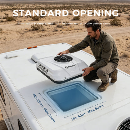 Sunster 12V/24V RV Roof Air Conditioner, Smart APP & Remote Control Parking AC DDK-KTD2