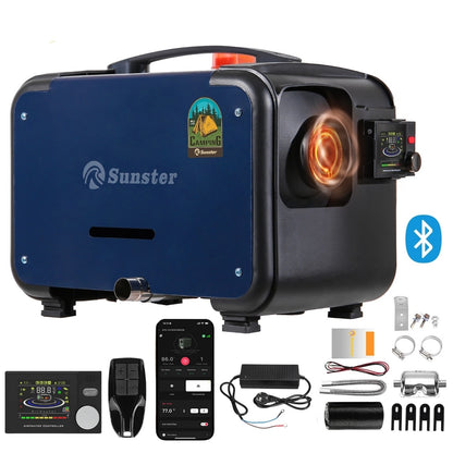 Sunster A2302BHP Diesel Heater 8KW 12/24V 110-240V, All In One Bluetooth Version