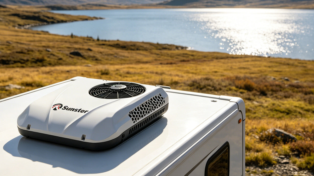 Portable AC unit staged in the back of an SUV