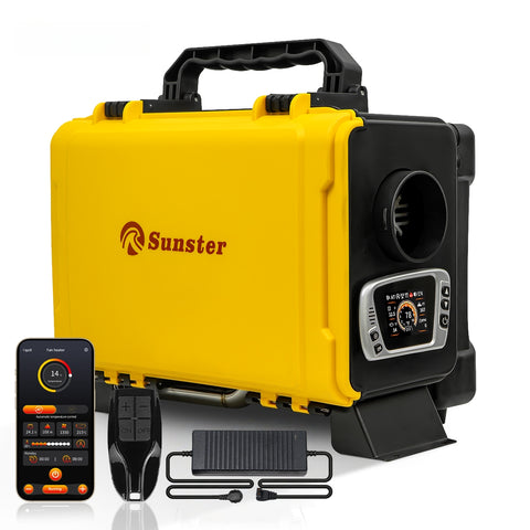 Sunster HTB1 Diesel Heater 8KW 12V 110-240V, ToolBox Bluetooth Version