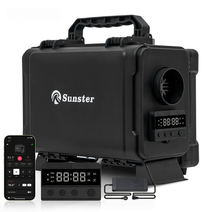 Sunster HTB1 Diesel Heater 8KW 12V 110-240V, ToolBox GSM LET-4G/5G Version