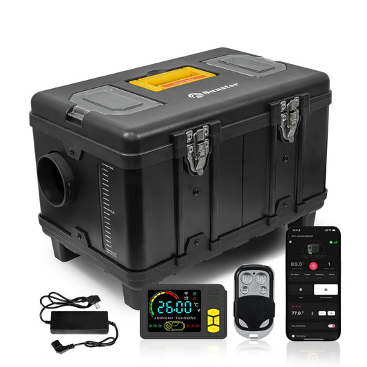Sunster TB10 Diesel Heater 8KW 12/24V 110-240V, ToolBox Bluetooth Black Version