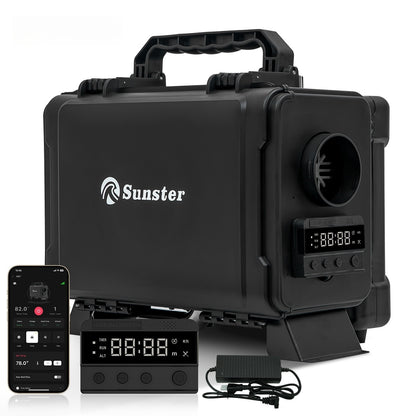 Sunster HTB1 Diesel Heater 8KW 12V 110-240V, ToolBox Bluetooth GSM LET-4G/5G Version