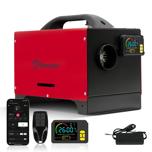 Sunster A2200BS Diesel Heater 8KW 12/24V 110-240V, All In One Bluetooth Version
