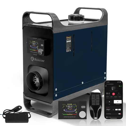 Sunster A2302BL Diesel Heater 8KW 12/24V 110-240V, All In One Bluetooth Version