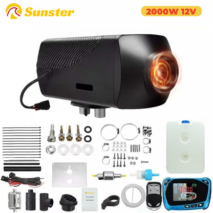 Sunster A2018 Diesel Heater 2KW 12V, Traditional Classic Version