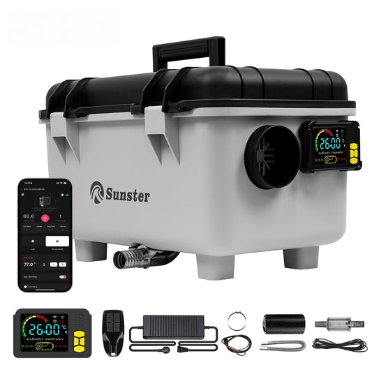 Sunster TB30 Diesel Heater 8KW 12/24V 110-240V, ToolBox Bluetooth Version