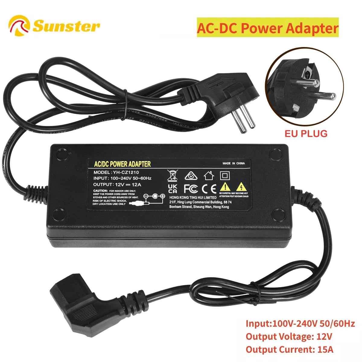 A041 Adapter Power Cord Supply AC100V-240V to DC 12V