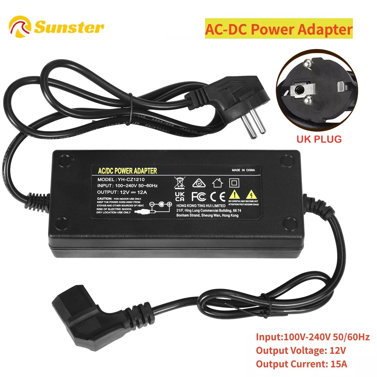 A041 Adapter Power Cord Supply AC100V-240V to DC 12V