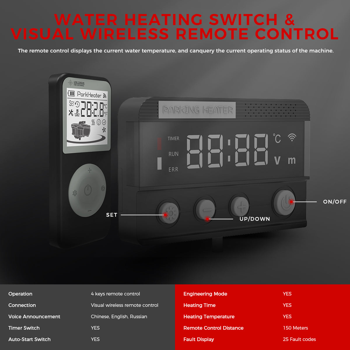 Sunster A2301 Plumbing Water Heater 5KW 12V, Gasoline/Diesel