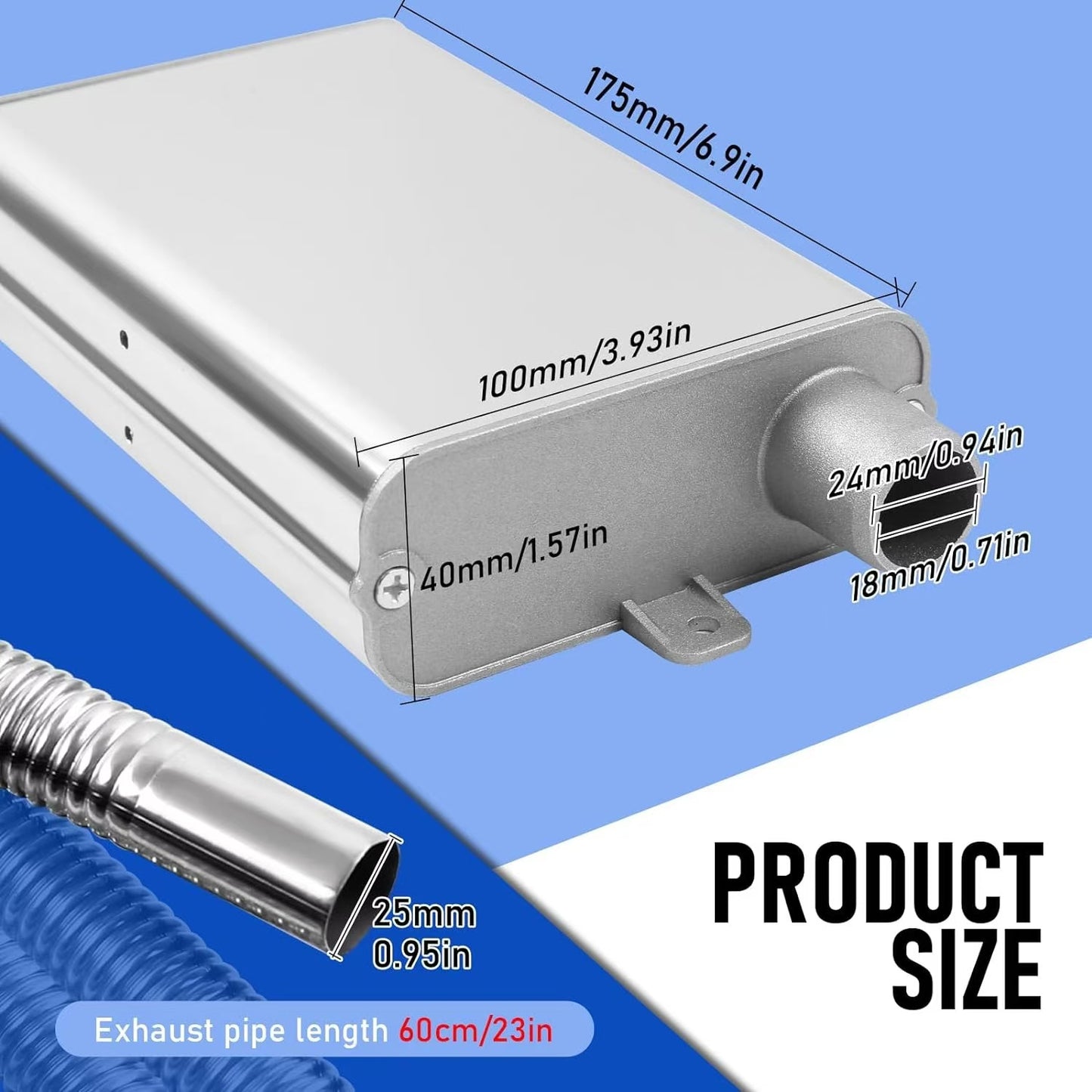 A887 24mm Muffler Exhaust Pipe Silencer